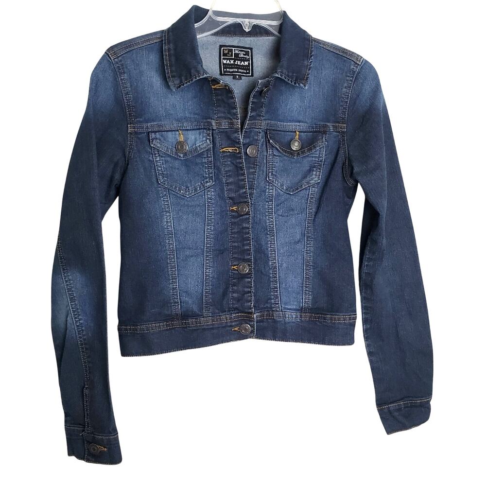 Wax Jean Womens Blue Denim Jacket Size S Casual Y2K Western Classic